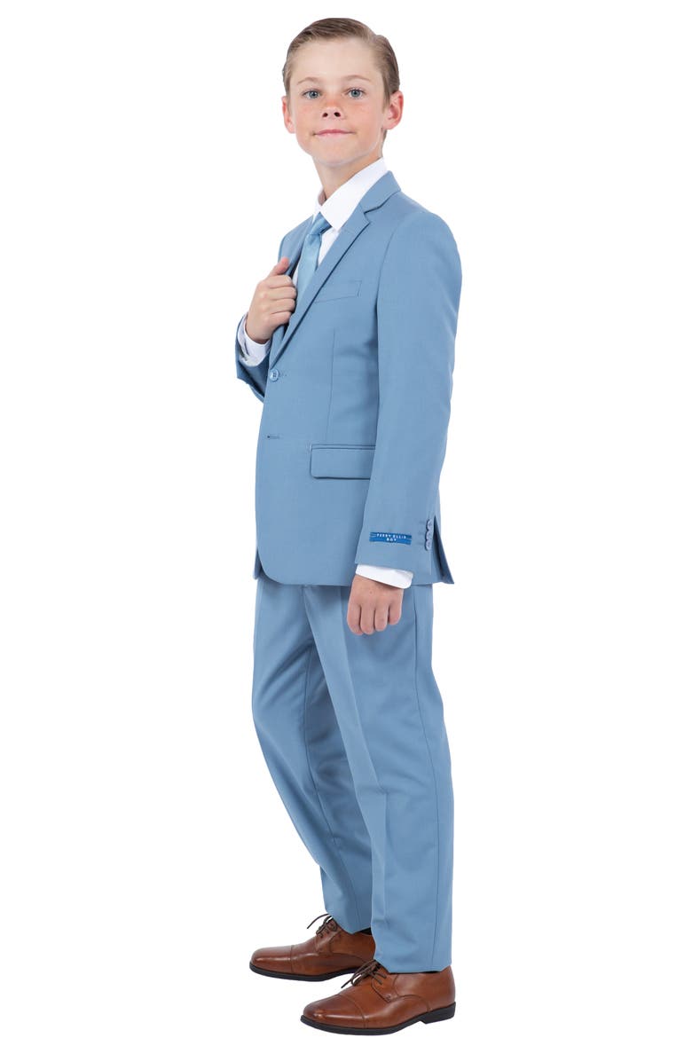 Kids' Dusty Blue Five-Piece Suit, Alternate, color, DUSTY BLUE