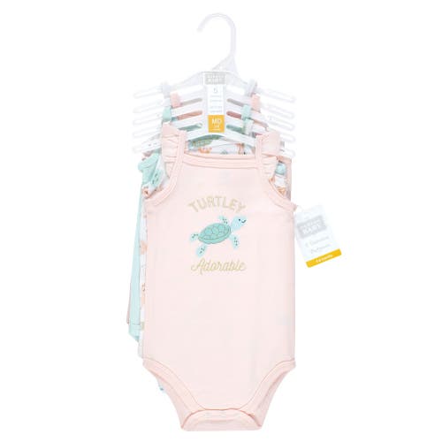 Hudson Baby Soft Cotton Sleeveless Bodysuit In Pink