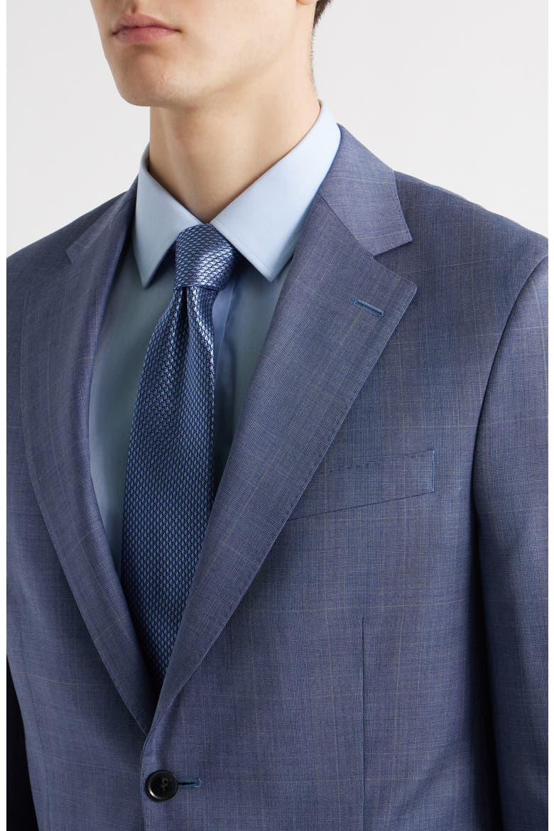 Hartford Classic Fit Blue Glen Check Wool Suit, Alternate, color, MEDIUM BLUE