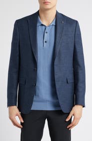 AllSaints Rawdon Slim Fit Stretch Wool & Linen Sport Coat