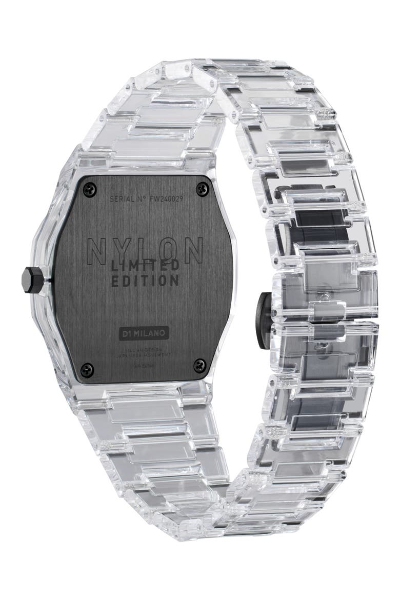 Nylon Bracelet Watch, 39mm, Alternate, color, WHITE