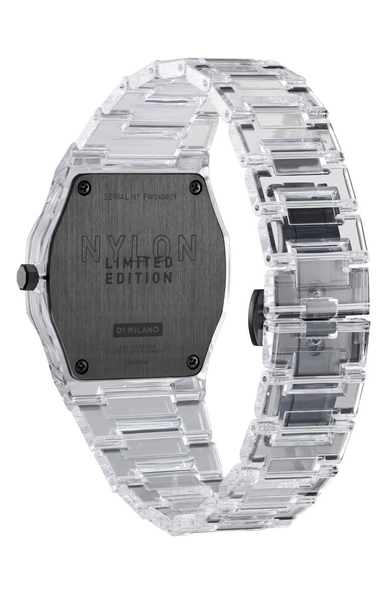 D1 Milano Nylon Bracelet Watch, 39mm, Alternate, color, White