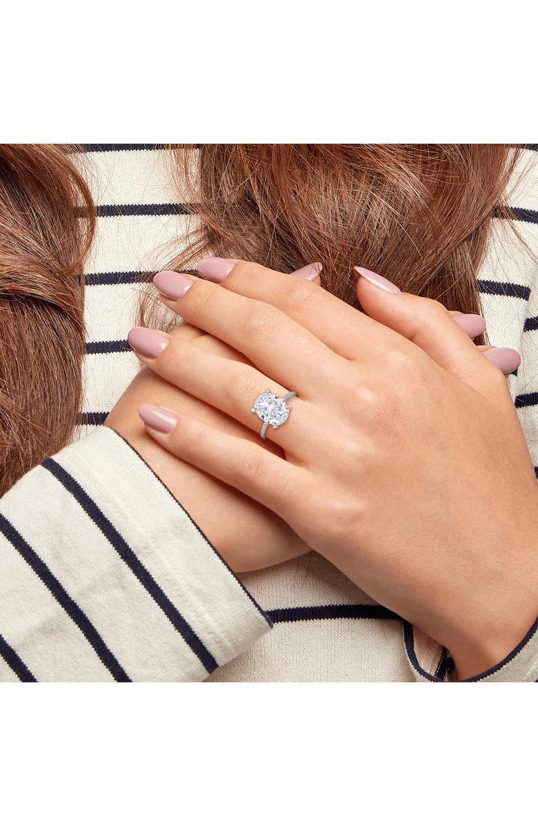 DELMAR Lab Created Moissanite Ring, Alternate, color, White