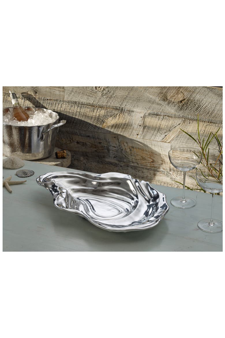 Ocean Oyster Bowl, Alternate, color, SILVER