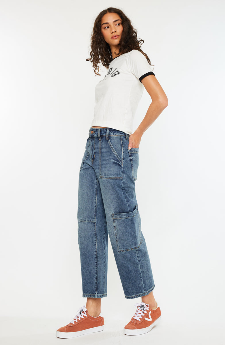 KanCan Charly Low Slung Barrel Jeans, Alternate, color,