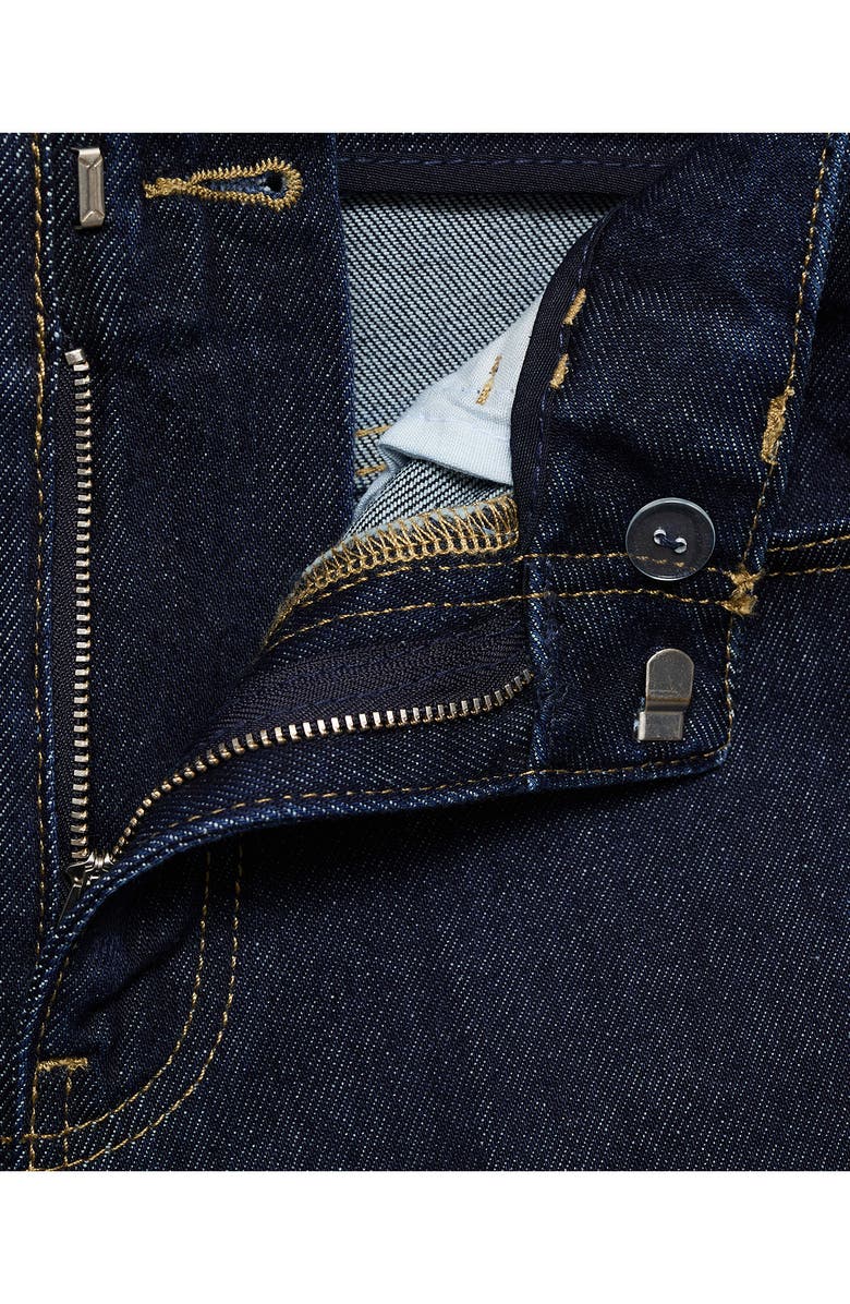 MANGO Wide Leg Denim Bermuda Shorts, Alternate, color, Open Blue