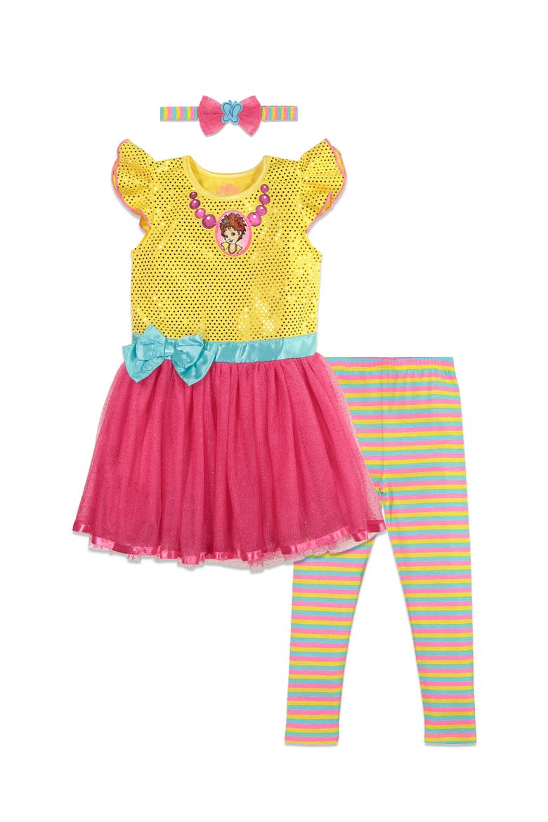 Fancy Nancy Cosplay Dress and Leggings Set, Main, color, Fancy Nancy Yellow