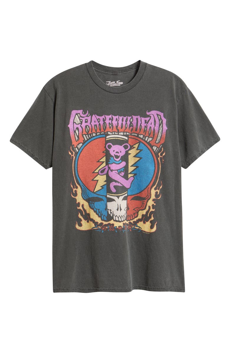 Junk Food Grateful Dead Dancing Bears Cotton Graphic T-Shirt, Alternate, color, Vintage Black