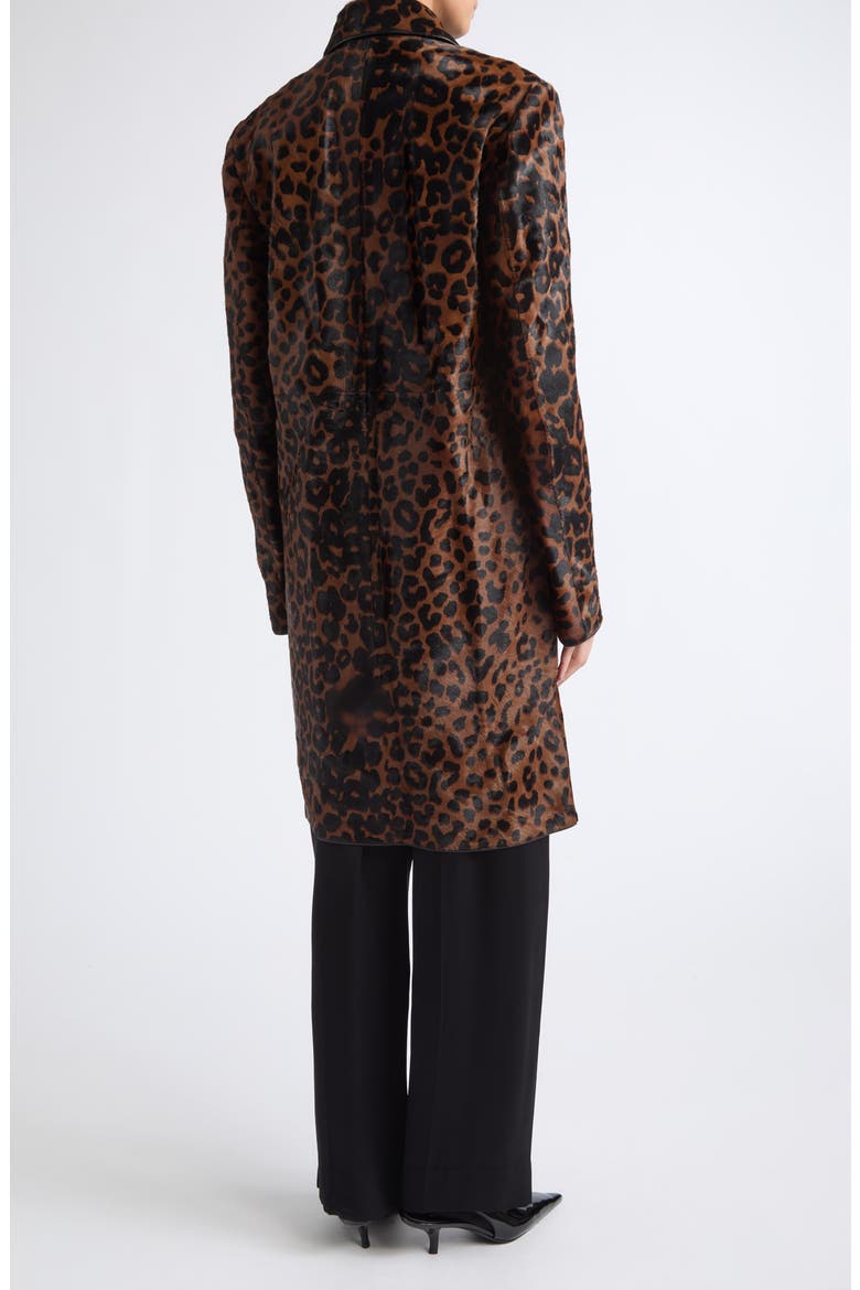 Leopard Print Genuine Calf Hair Coat, Alternate, color, LEOPARD