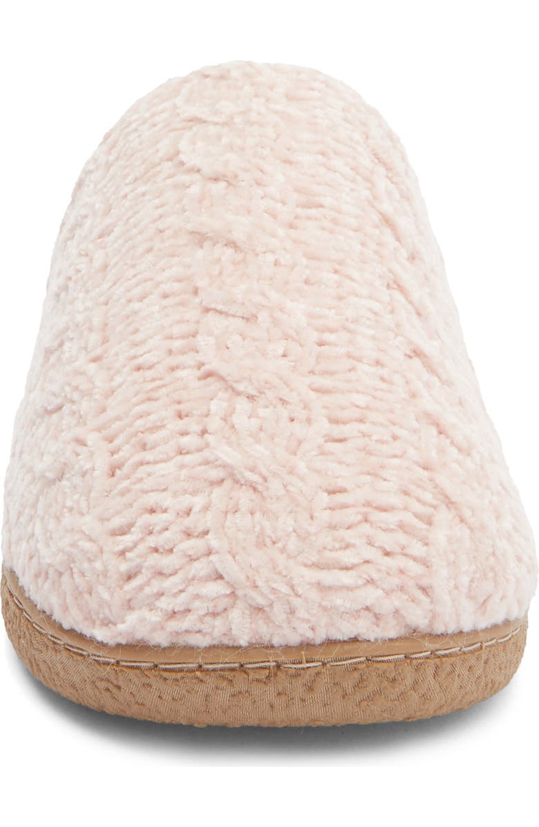 Børn Cable Knit Scuff Slipper, Alternate, color, Pink