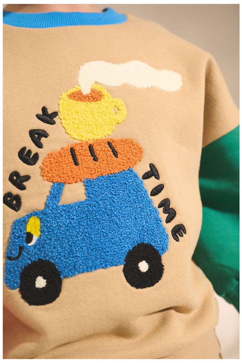 Kids' Break Time Sweatshirt & Joggers Set, Alternate, color, TAN