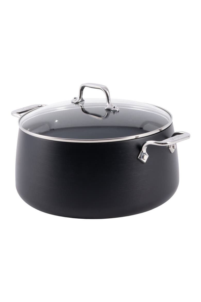 HA1 Expert Hard Anodized Nonstick 8 Quart Stockpot with Lid, Main, color, BLACK