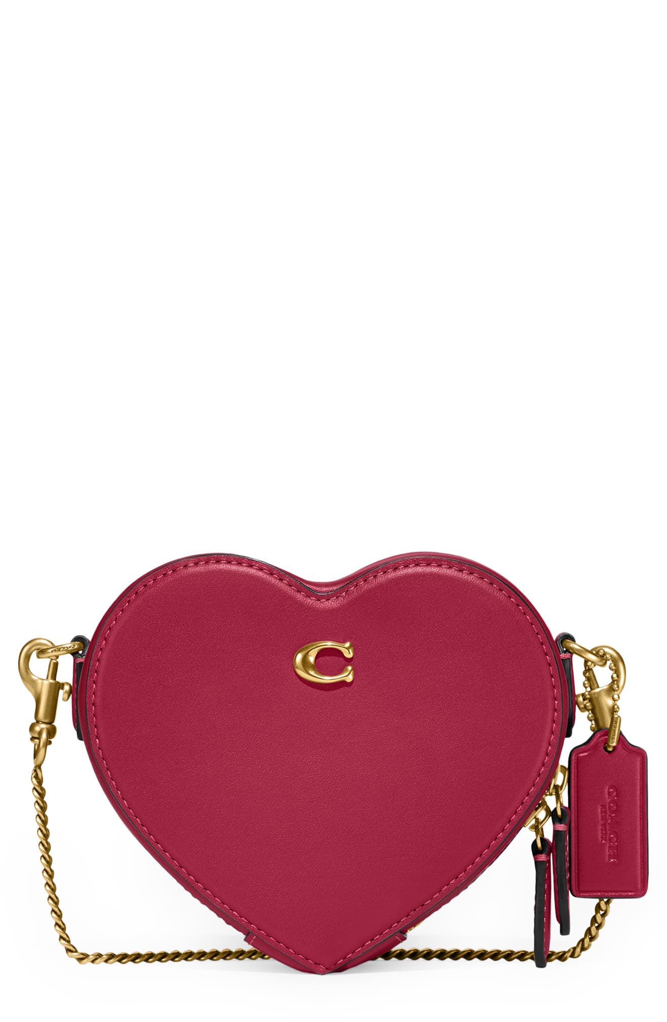 COACH Glove Tanned Leather Heart Crossbody Bag, Main, color, 