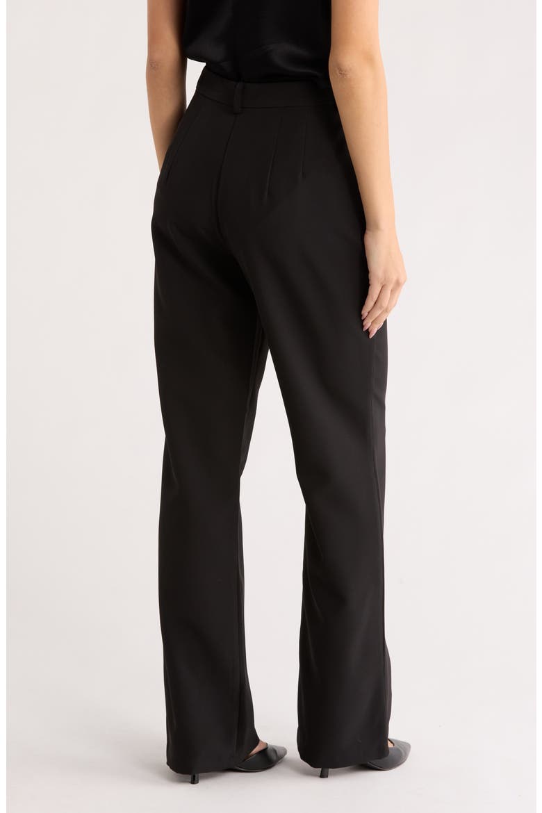 Rebecca High Waist Straight Leg Pants, Alternate, color, BLACK