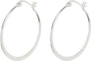 Argento Vivo Sterling Silver Large Flat Hoop Earrings