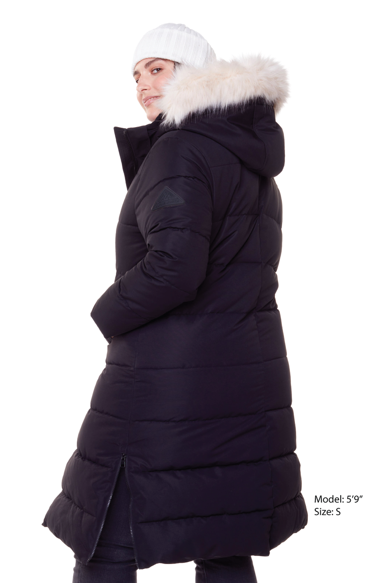 KLUANE PLUS SIZE - Vegan Down Ultra Long Winter Parka, Alternate, color, BLACK