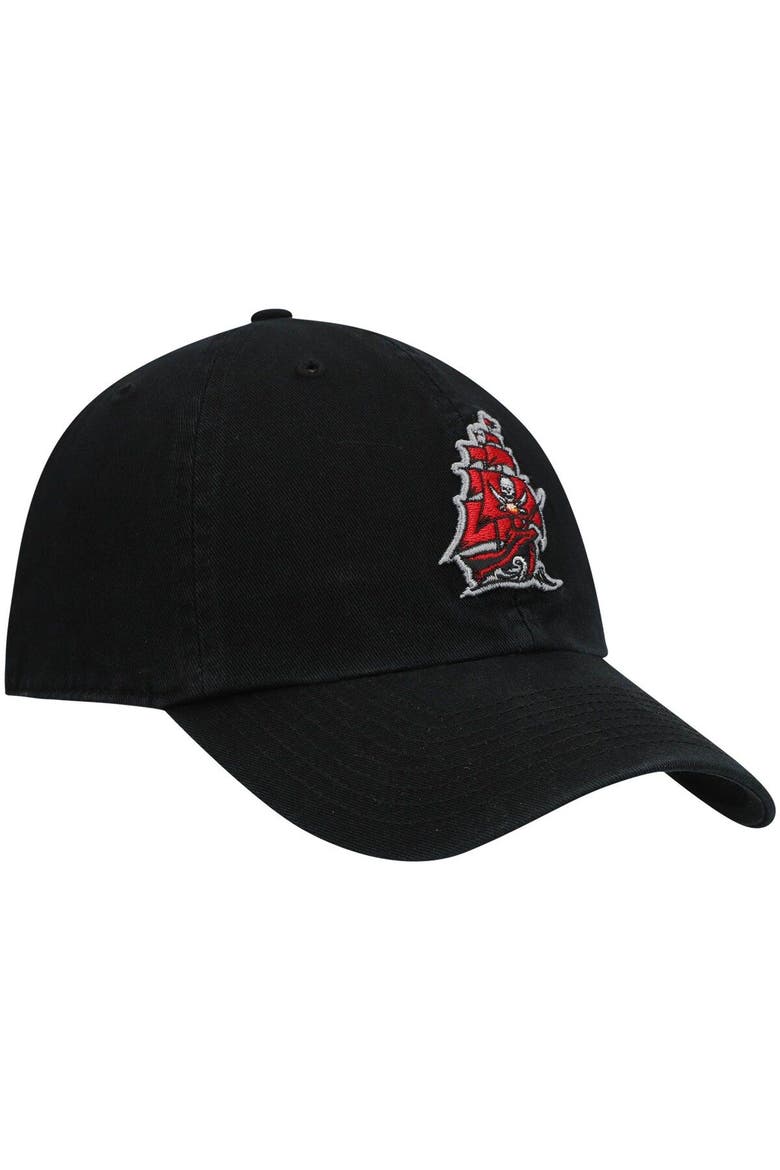 Men's '47 Black Tampa Bay Buccaneers Clean Up Alternate Adjustable Hat, Alternate, color, BLACK