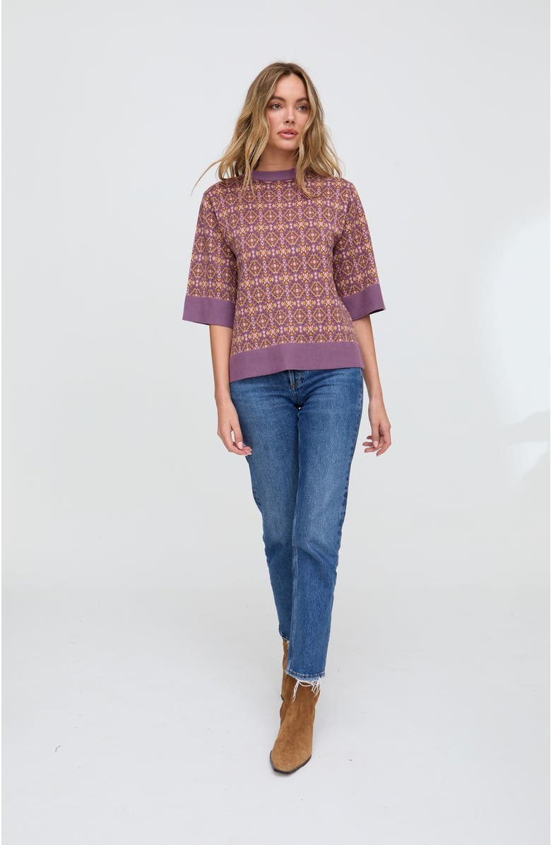 Raffya Daffodil Slouchy Knitted T-Shirt, Alternate, color, Pink