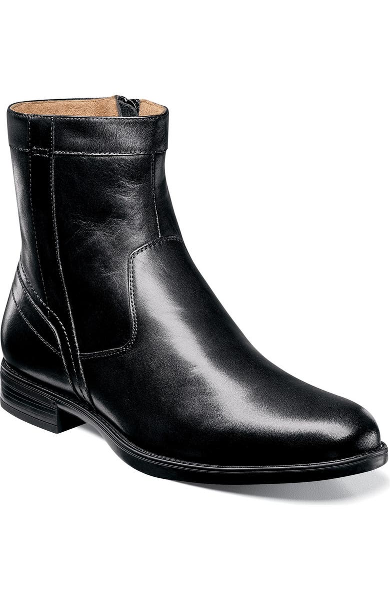 Florsheim 'Midtown' Zip Boot, Main, color, Black Leather