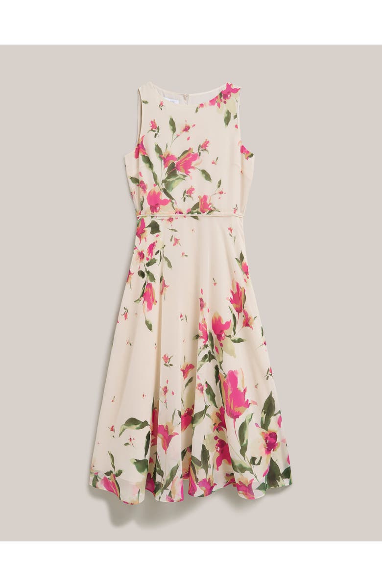 HOBBS LONDON Carly A-Line Midi Dress, Alternate, color, Cream Multi