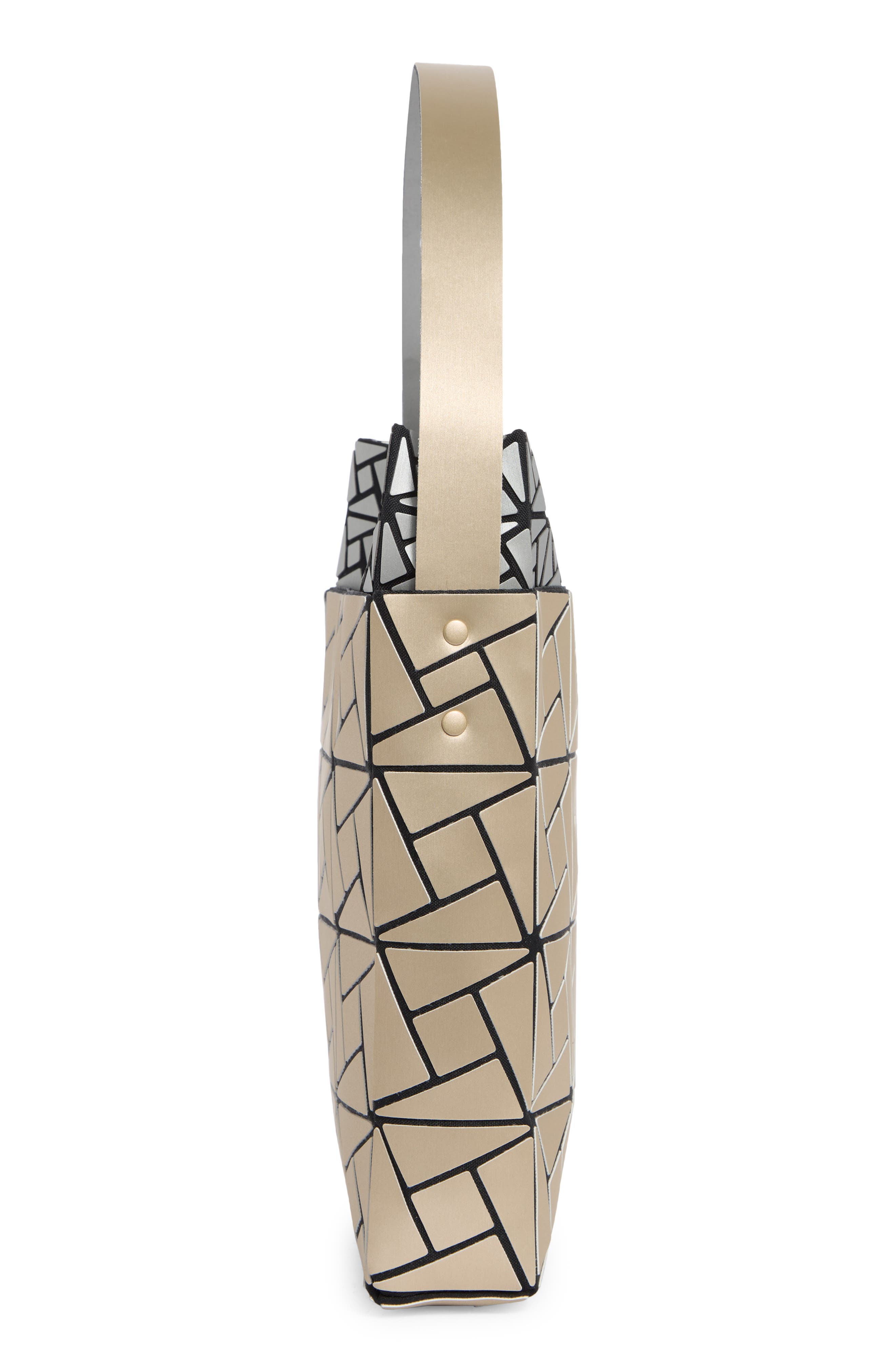 Double Layer Box Pattern Shoulder Bag, Alternate, color, GOLD/ SILVER