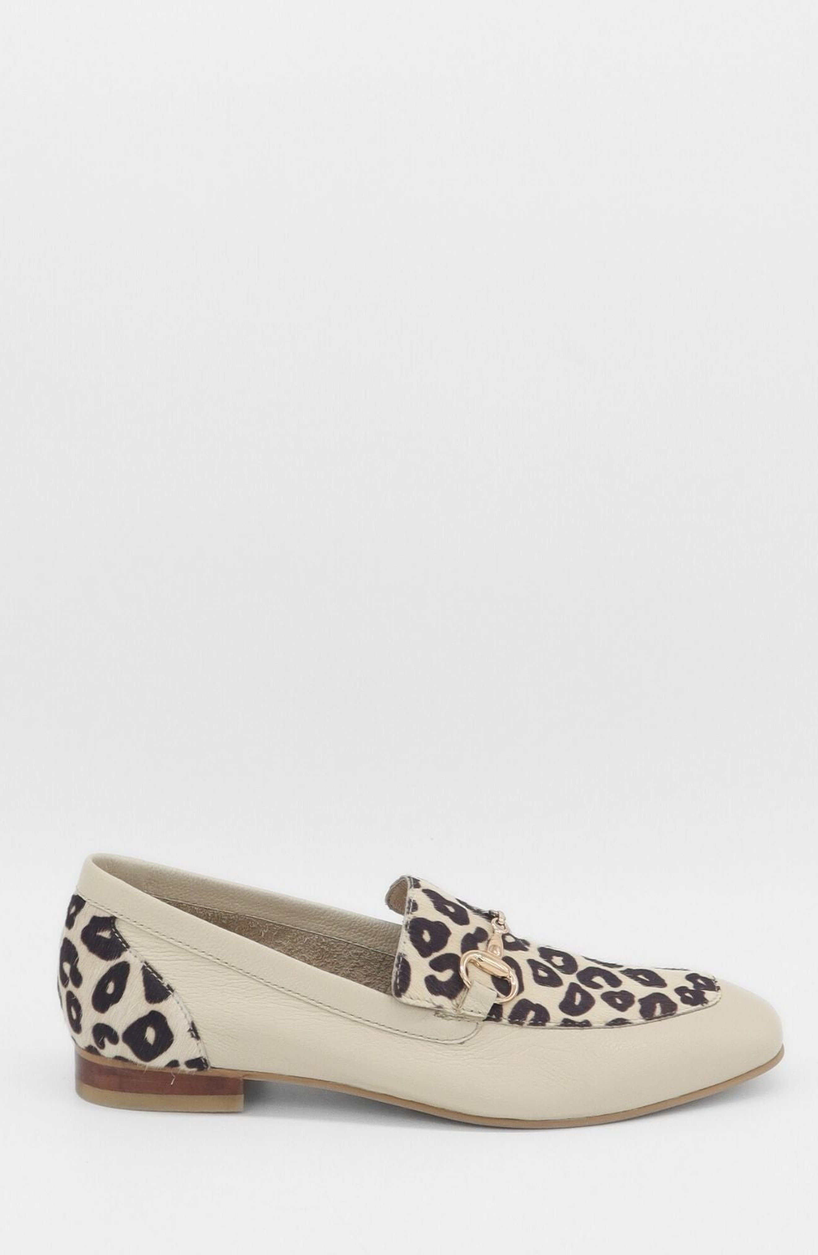Gentilezza Slip-On Leather Loafers, Alternate, color, Ivory Leopard