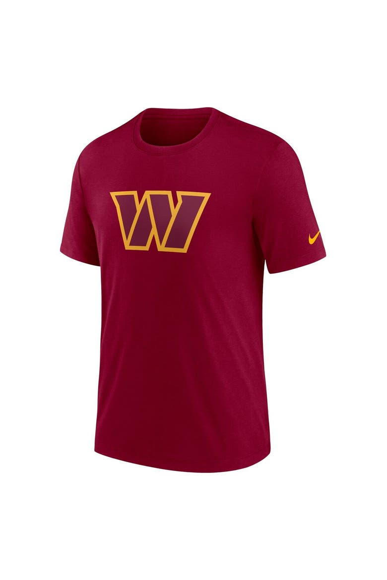 Men's Nike Burgundy Washington Commanders Rewind Logo Tri-Blend T-Shirt, Alternate, color, Burgundy
