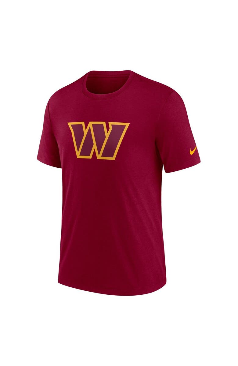 Nike Men's Nike Burgundy Washington Commanders Rewind Logo Tri-Blend T-Shirt, Alternate, color, Burgundy