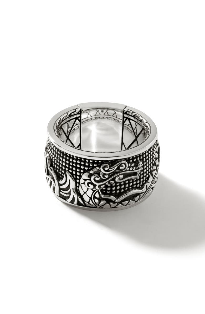 John Hardy Legends Naga Band Ring, Main, color, Silver