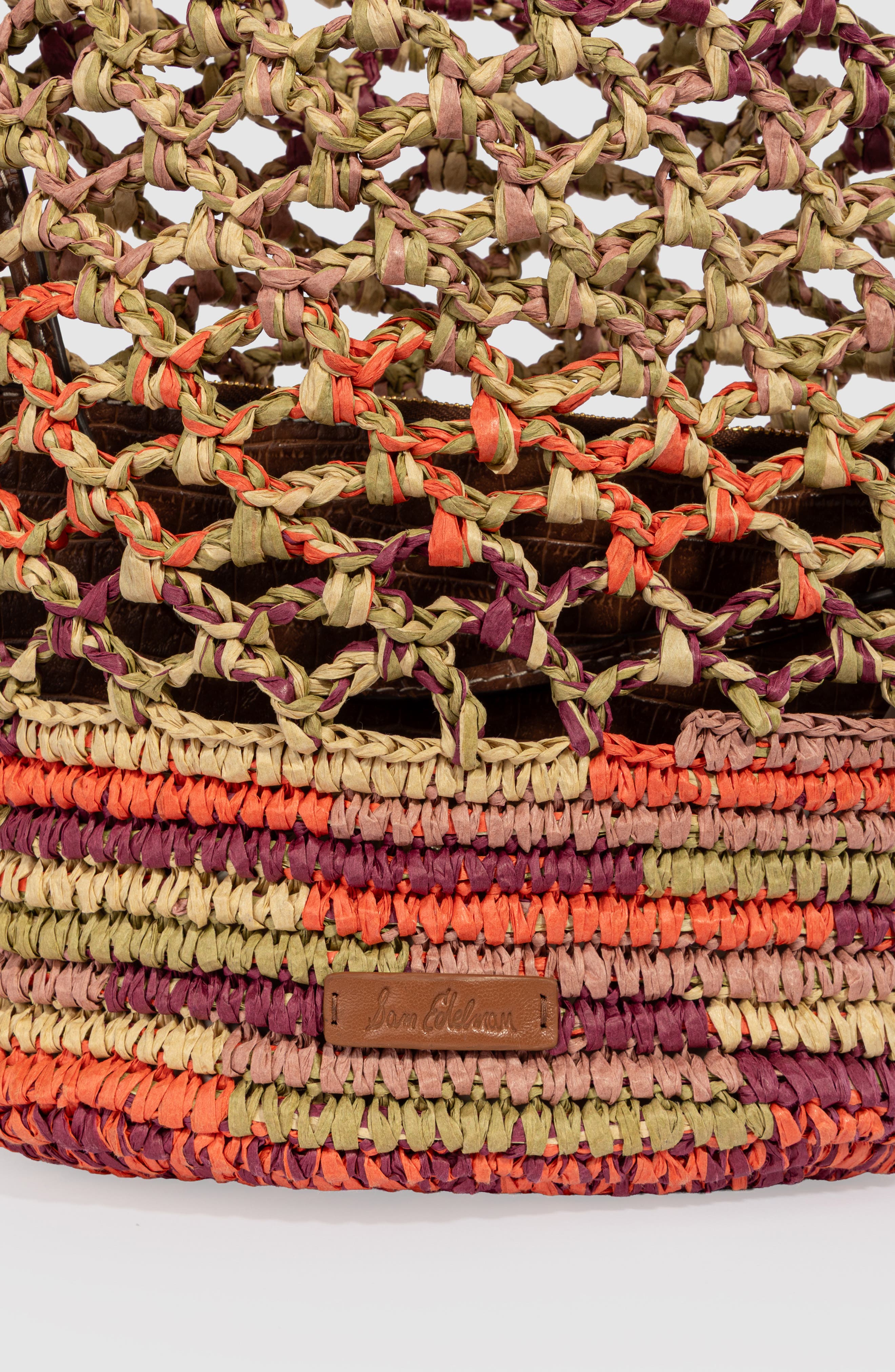 Remi Raffia Bucket Bag, Alternate, color, RUST