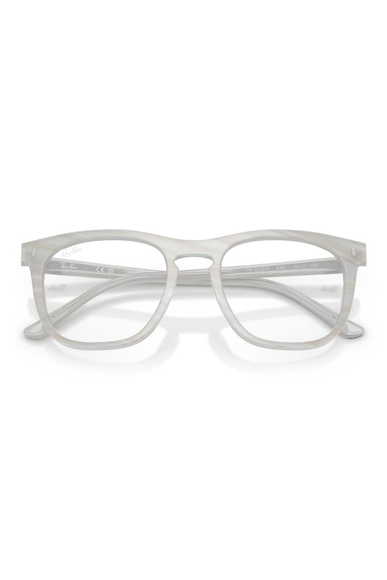 RB2210V 53mm Square Optical Glasses, Alternate, color, BLUE