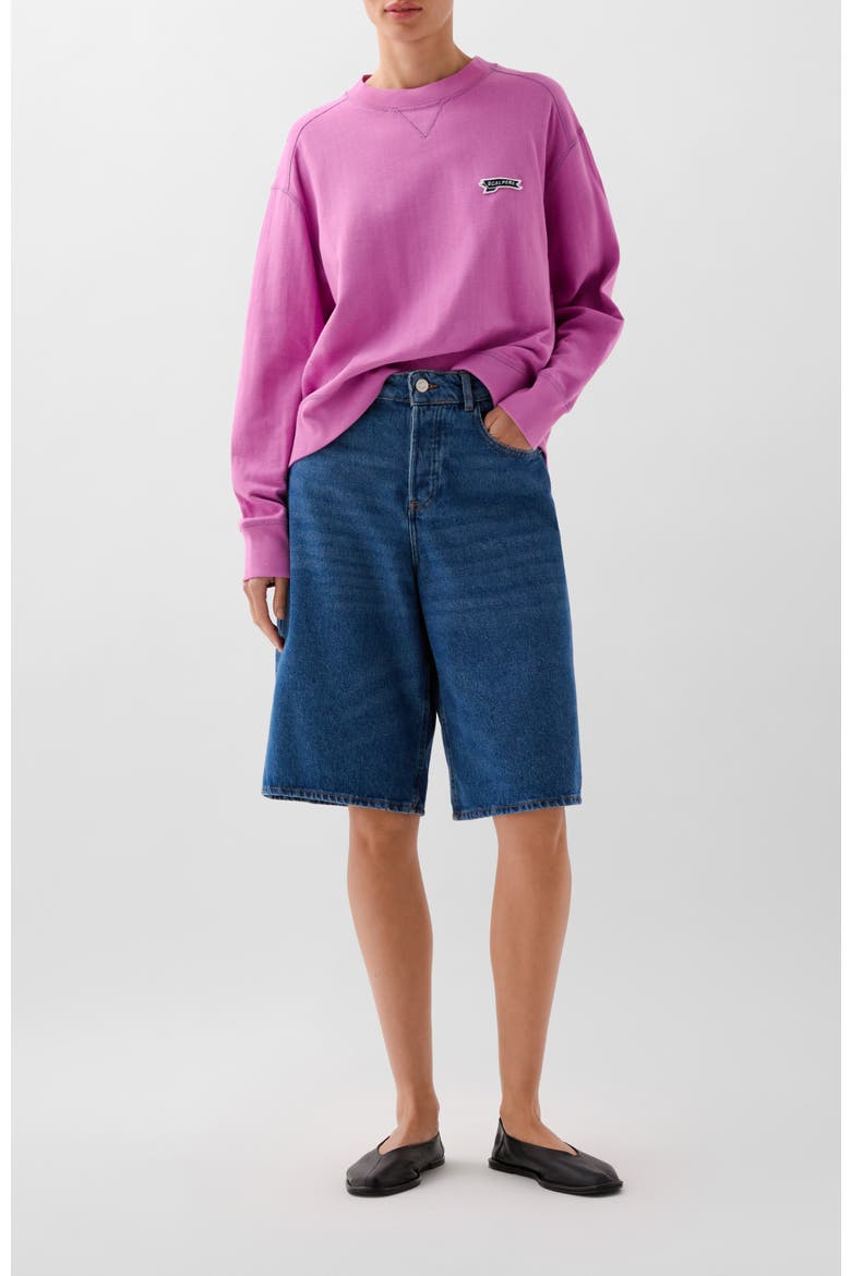 Waffle Patch Sweater, Alternate, color, Mauve