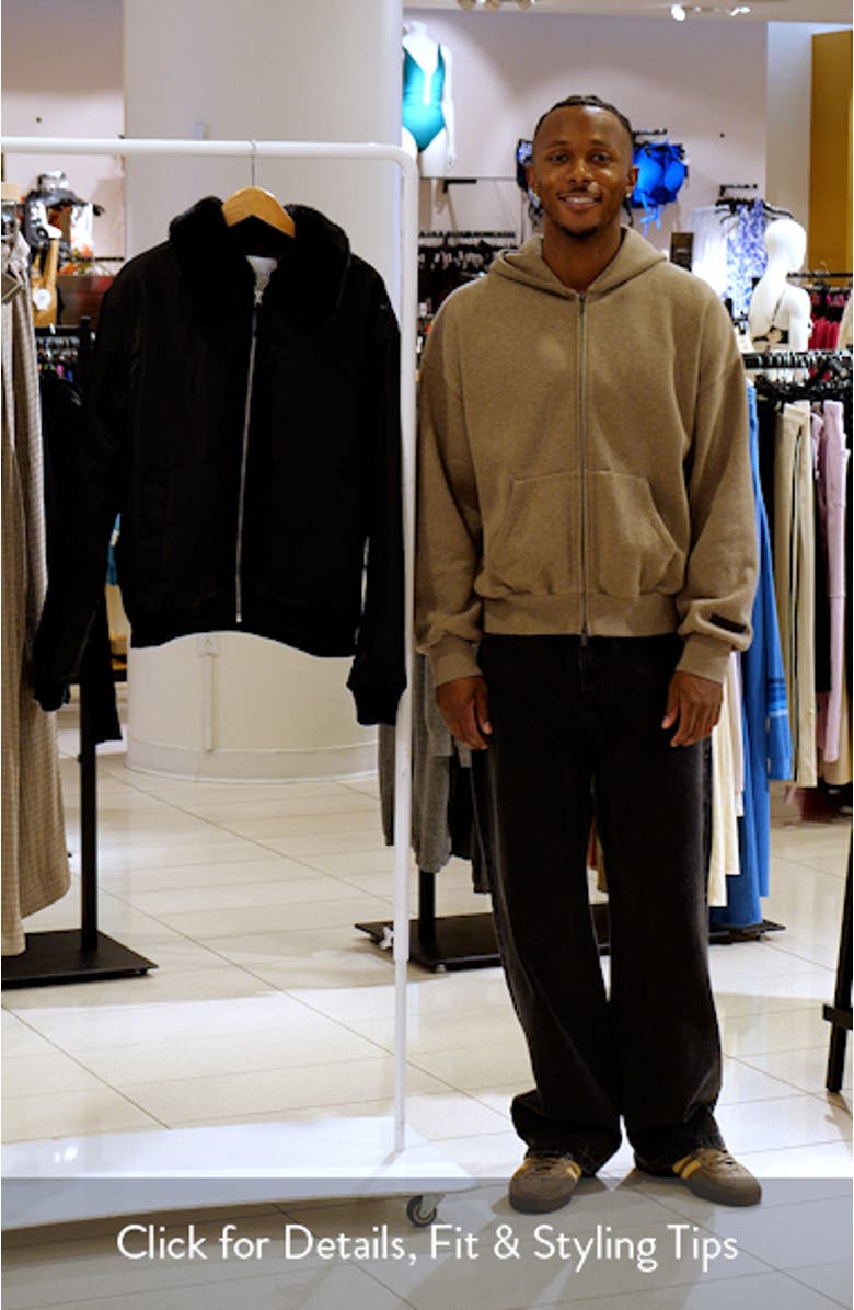 Faux Fur Collar Bomber Jacket, sales video thumbnail