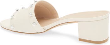 Faux Pearl Slide Sandal