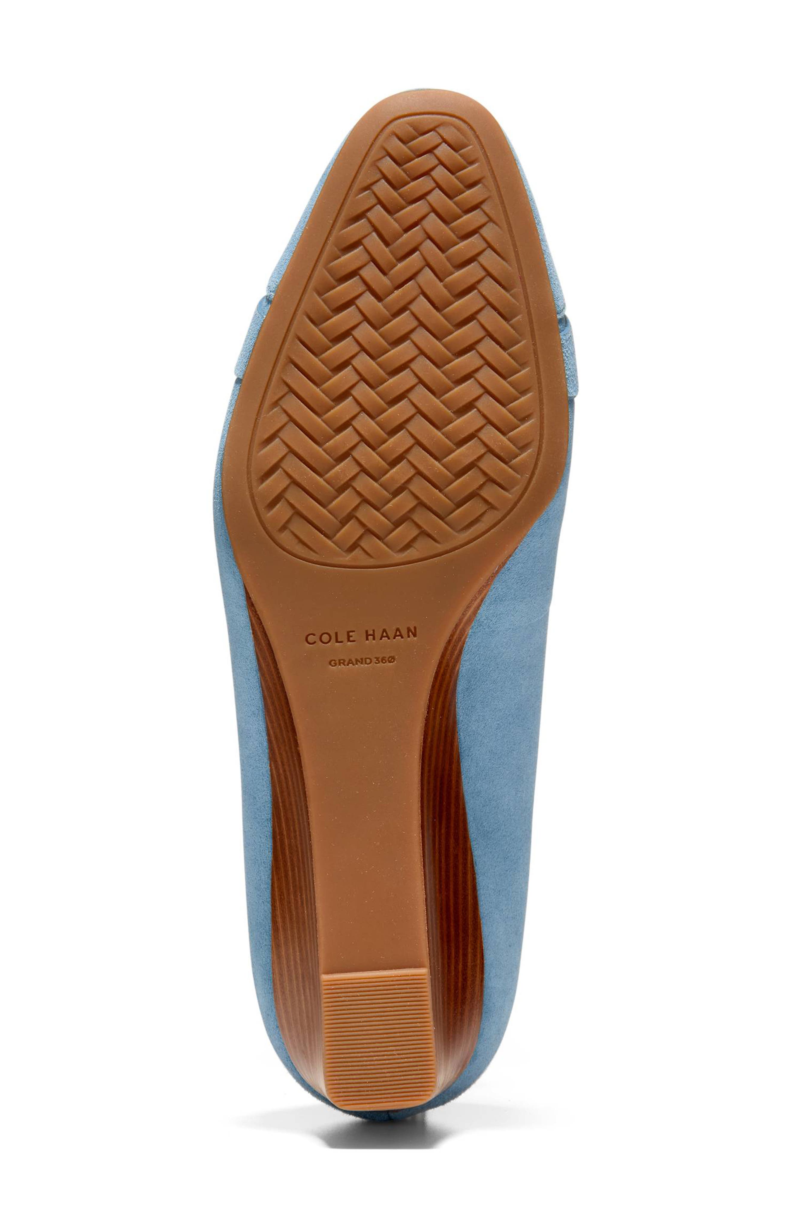 Malta Bow Wedge Pump, Alternate, color, PROVINCIAL BLUE SUEDE