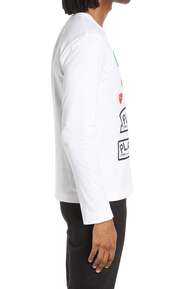 Comme des Garçons PLAY Long Sleeve Graphic Tee, Alternate, color, 