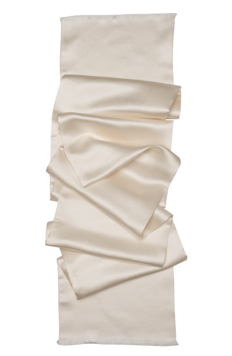 Elizabetta La Scala - Silk Opera Scarf for Men, Alternate, color, White