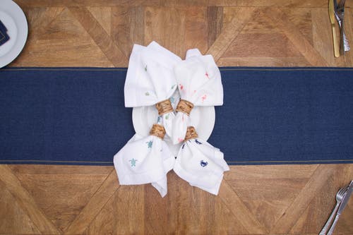 C & F Home C&f Home Denim Dinner Table Runner 13" X 72" For Everyday Casual Tabletop Celebrations In Blue