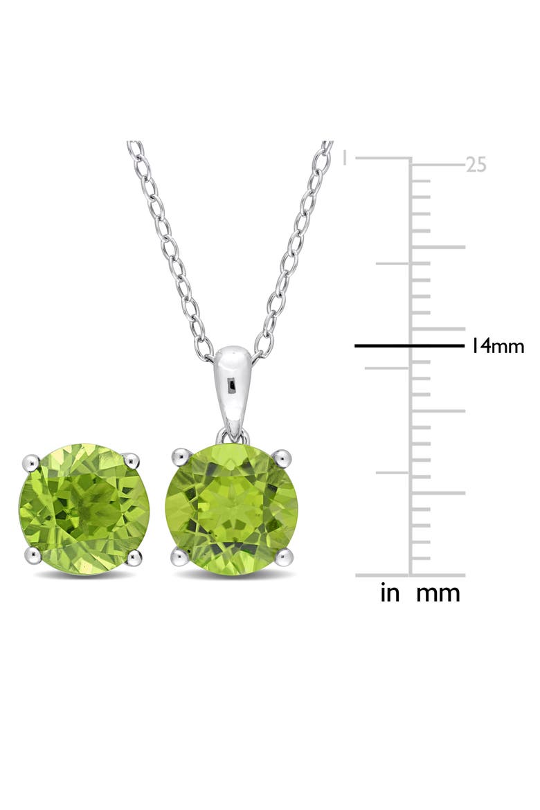 Peridot Earrings & Necklace Set, Alternate, color, GREEN