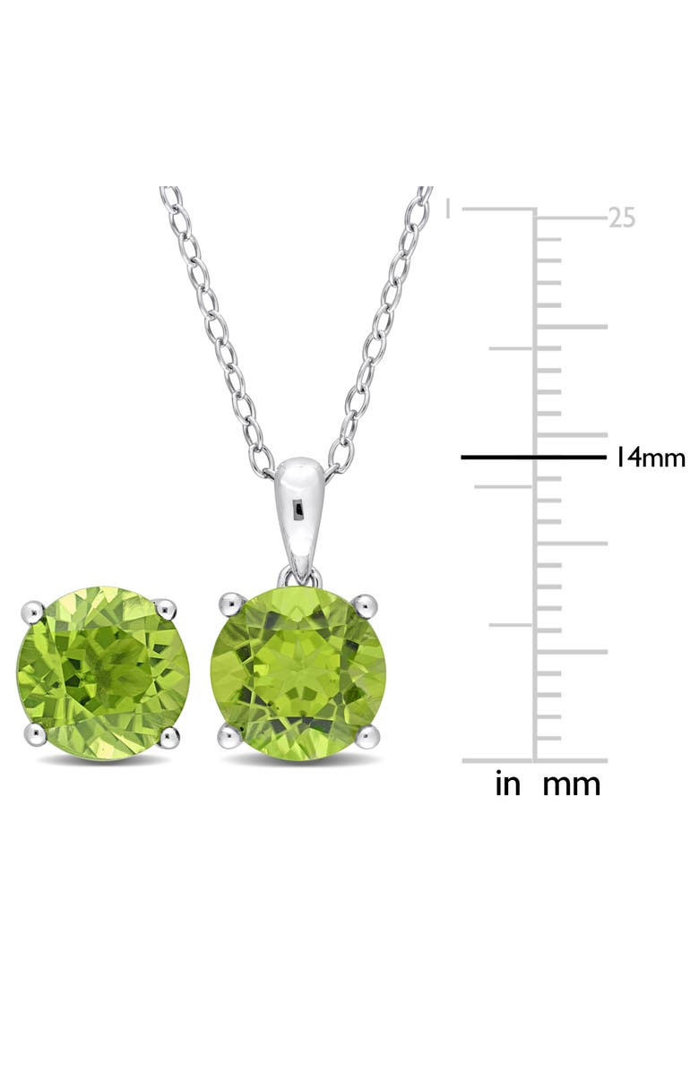 DELMAR Peridot Earrings & Necklace Set, Alternate, color, Green
