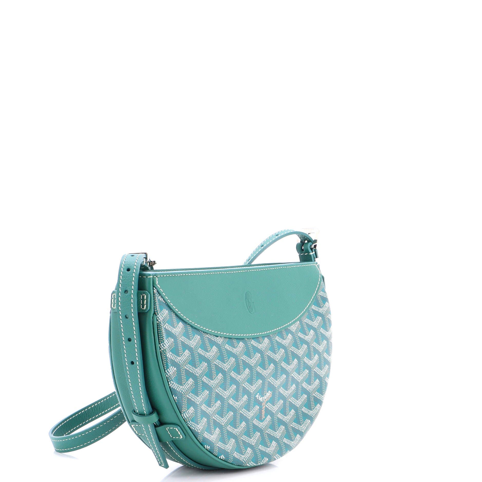 Pre-Owned Goyard Hirondelle Shoulder Bag Coated Canvas and Leather, Alternate, color, Green