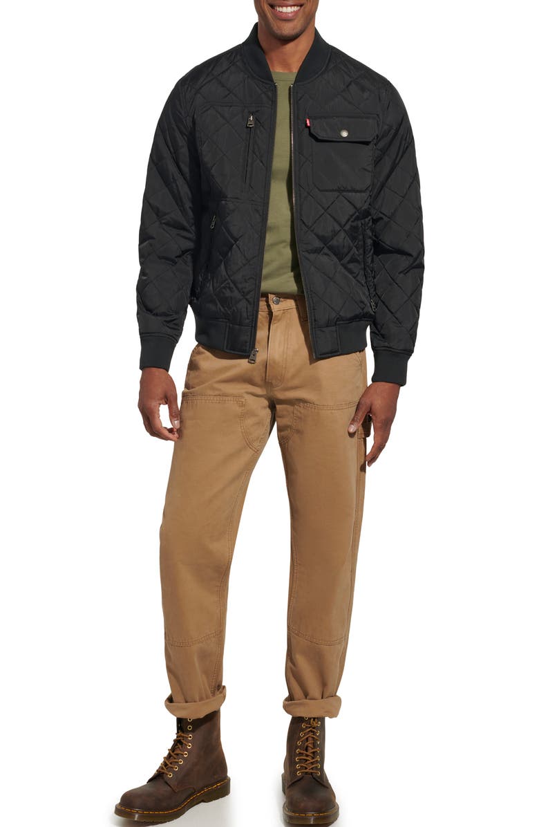 Levi's Quilted Nylon Bomber Jacket, Alternate, color, 