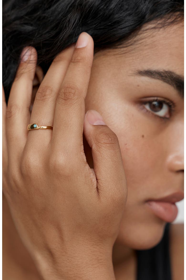 Amaia Stone Stacking Ring, Alternate, color, 18K GOLD VERMEIL / AMAZONITE
