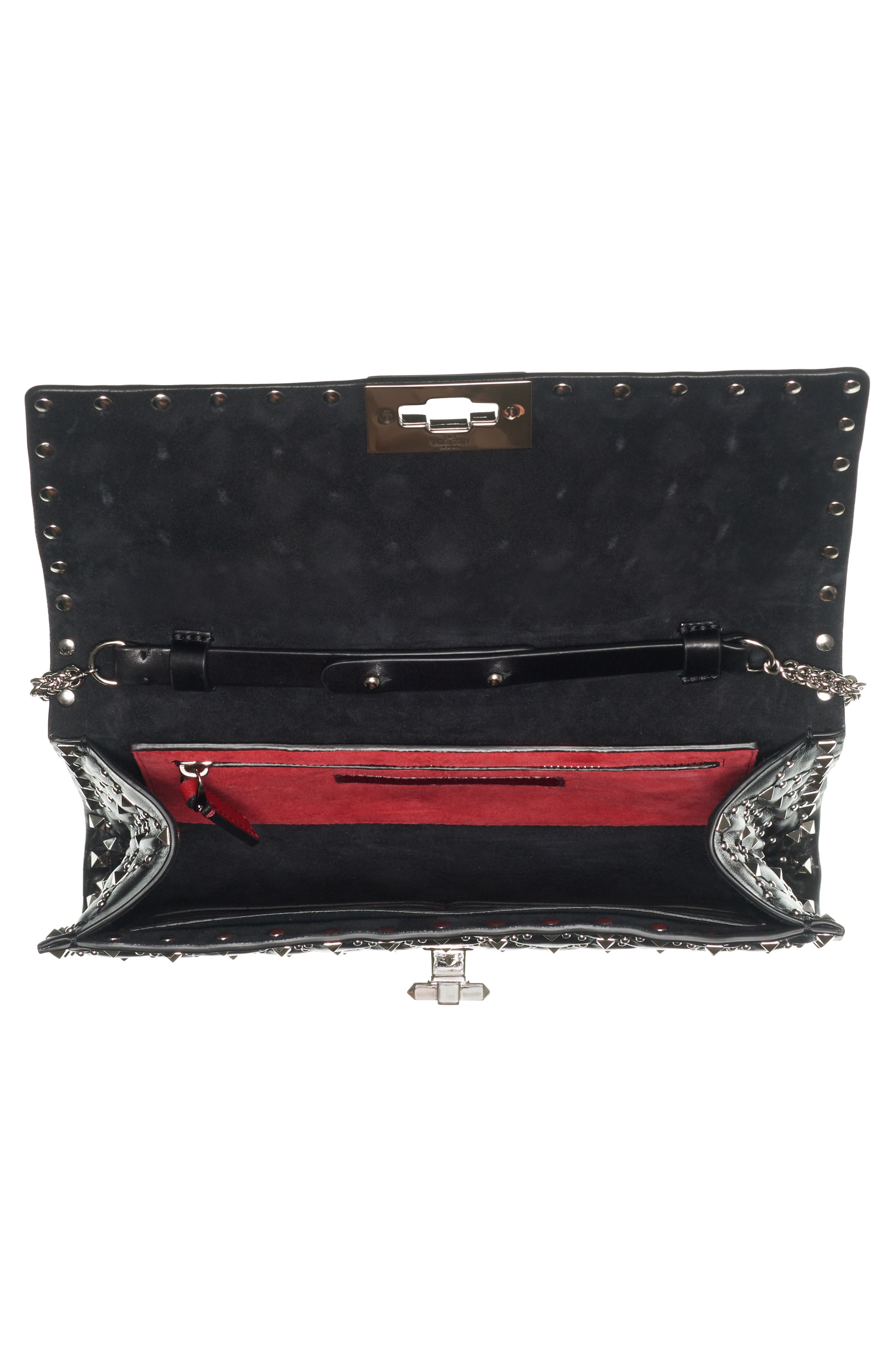 Valentino Garavani Spike It Leather Shoulder Bag, Alternate, color, 