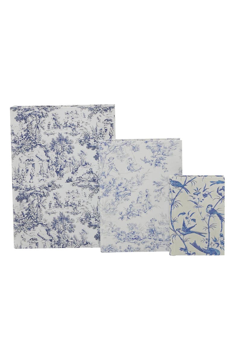 SONOMA SAGE HOME Set of 3 Faux Book Boxes, Alternate, color, White