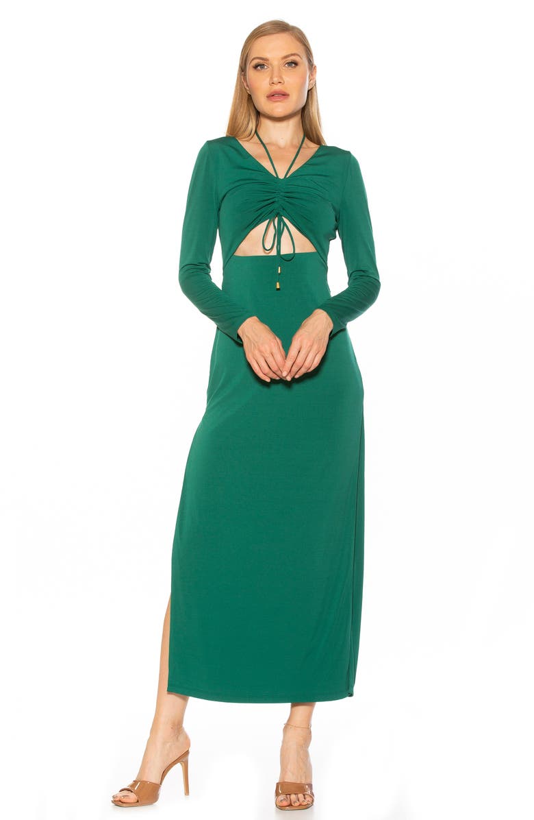 Alexia Admor Farish Long Sleeve Maxi Dress, Alternate, color, Emerald