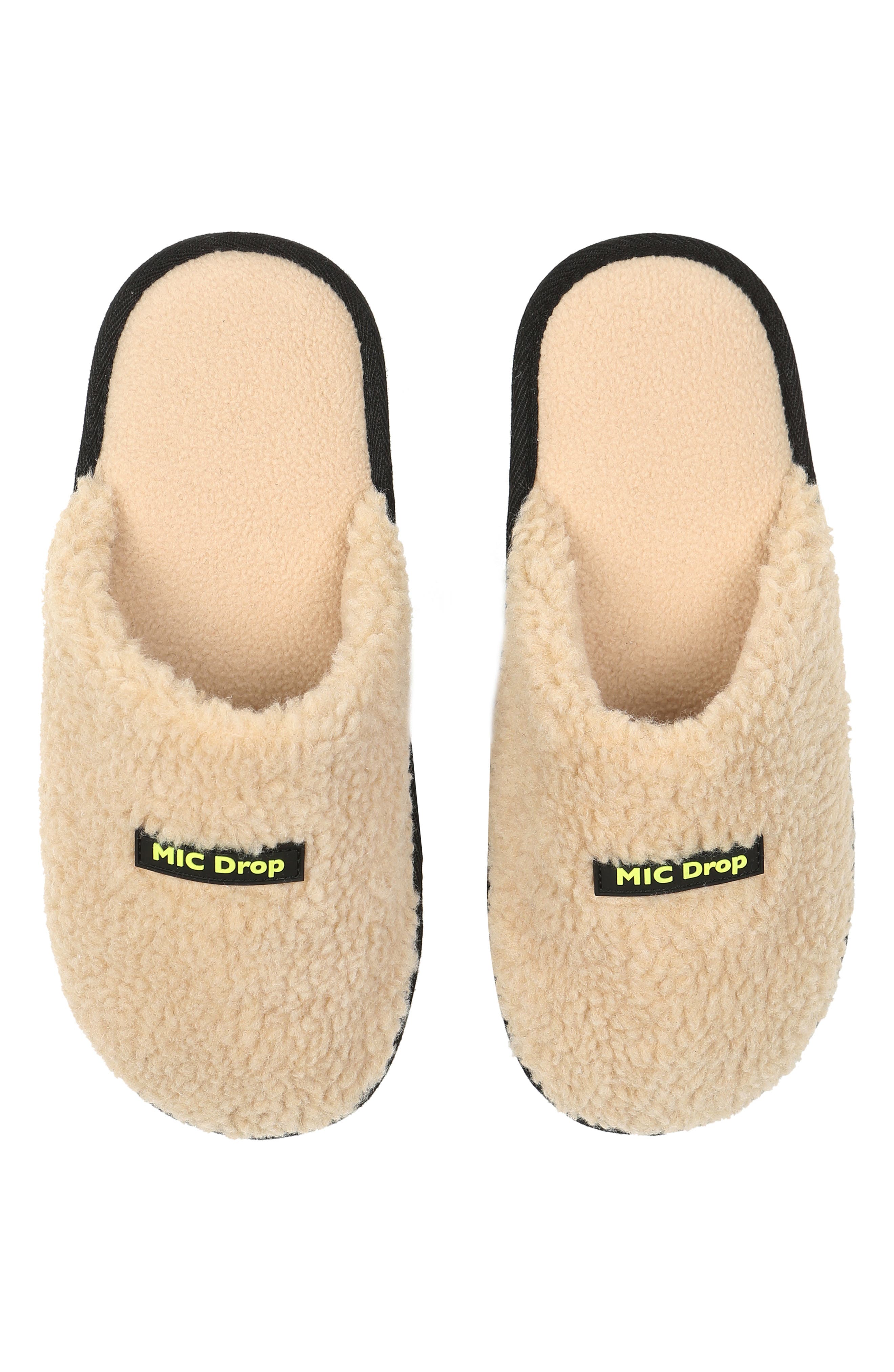 BTS THEMED MERCH MIC Drop Fleece Slipper, Alternate, color, 