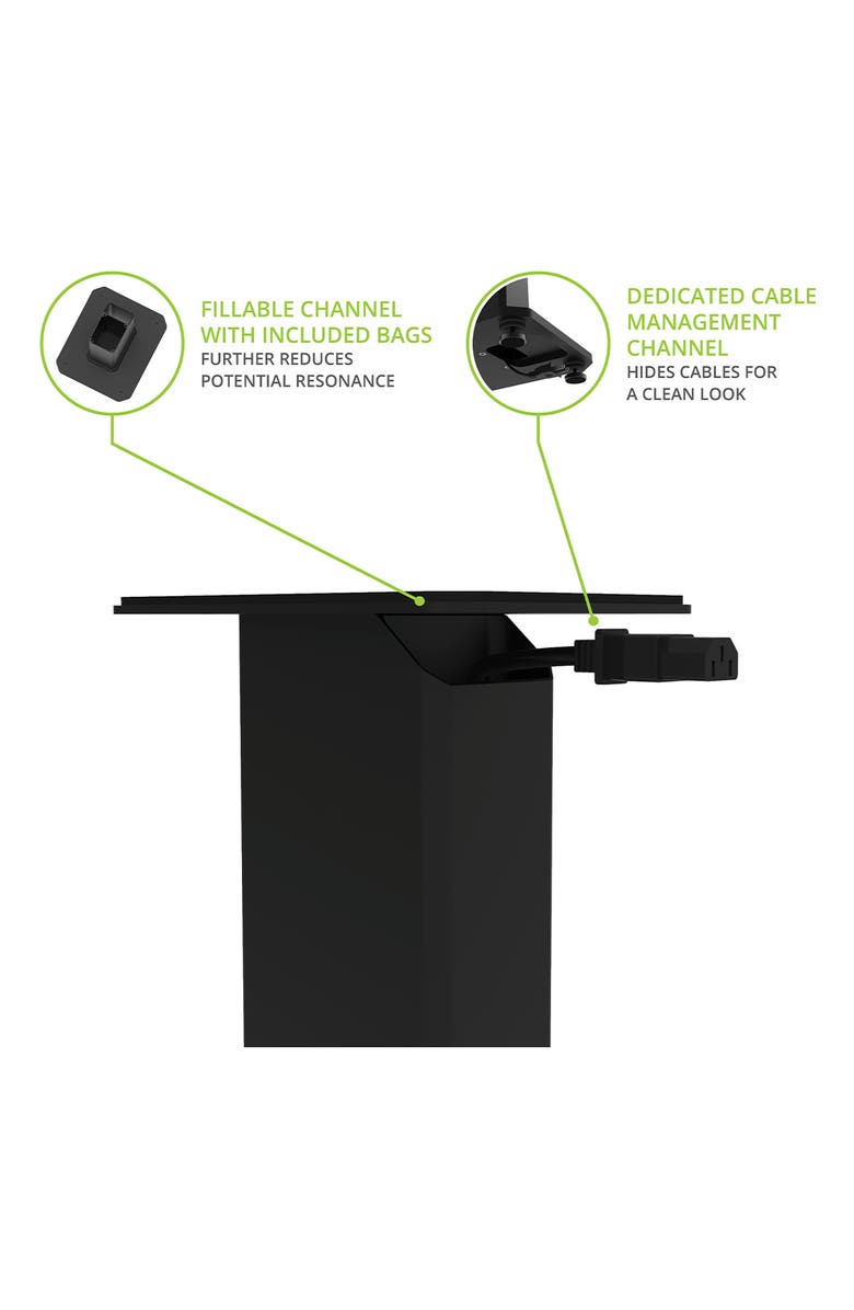 Kanto SX22 22" Tall Fillable Speaker Stands with Isolation Feet - Pair, Alternate, color, Black