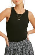 WISHLIST Rib Knit Tank Bodysuit