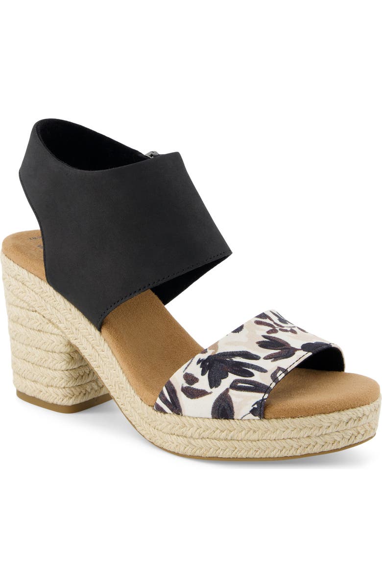 TOMS Majorca Platform Sandal, Main, color, Black